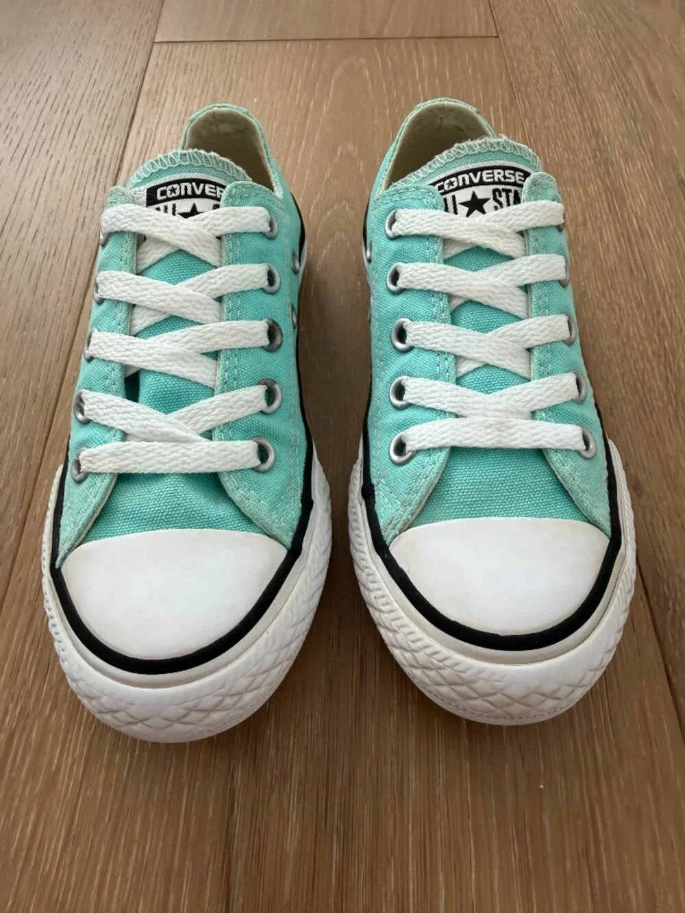 Converse Shoes Kids 11 Chuck Taylor All Star Canvas Light Aqua Blue 357643F